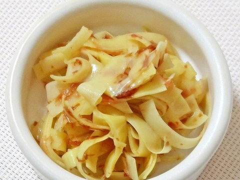 たけのこ姫皮の梅肉和え☆皮付きの特権☆おつまみにも